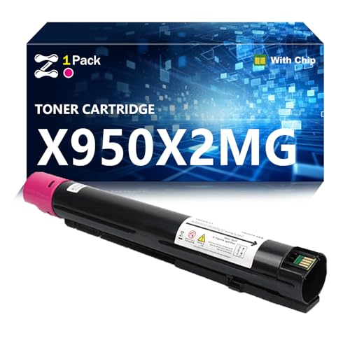 X950X2KG X950X2CG X950X2MG X950X2YG Toner Cartridges Compatible for Lexmark X950 X952 X954 Printers, 1 Magenta