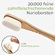 Greenable ® Nano Zahnbürste aus Bambus [4er Set] – 20.000 Extra weiche Borsten – 100% BPA-frei - Bamboo Toothbrush - Vegane & umweltfreundliche Bambus Zahnbürste (Weiß)