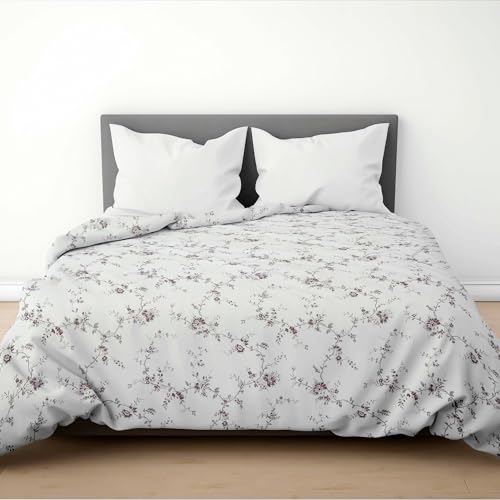 Image of LINENWALAS Premium Printed 100% Cotton Single Duvet Cover | Comforter Cover |Rajai Cover | Quilt Cover with Zipper Closure 60 x 90 Inches (Vineyard, Single Size)