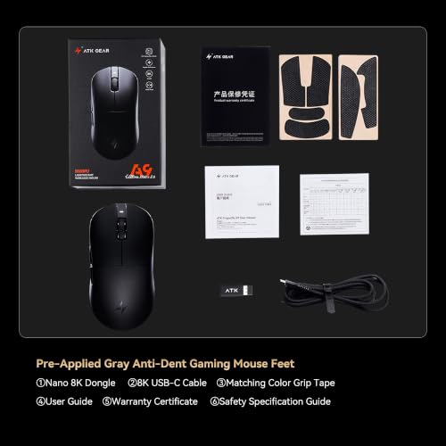 Image of ATK Dragonfly A9 Ultra MAX Wireless Gaming Mouse - Black