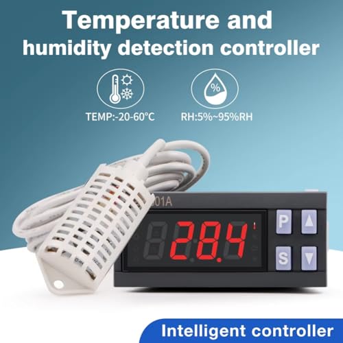 Contrôleur Température Humidité Numérique 7801A Haute Précision pour Éclosion - 8