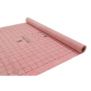 GURU USA Water-Stop Shower Waterproofing Membrane Roll, Bathroom Water Blocker, Waterproof Tape for Wall, Tile, Flooring, Crack Isolation, & More, 1 x 5 m (54 ft²) Roll