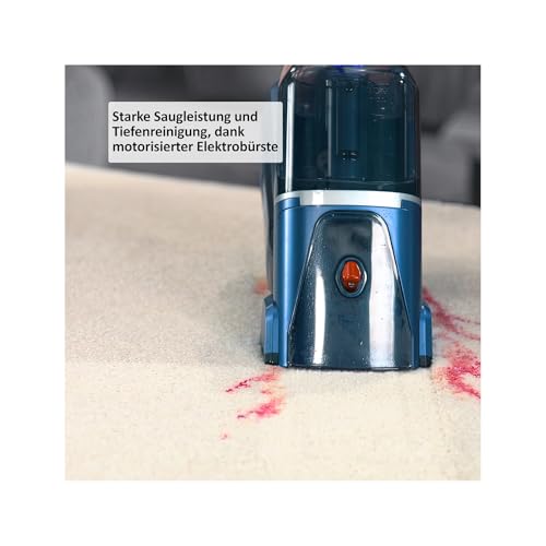 Genius Waschsauger Teppichreiniger Invictus F5 11 TLG., Akku Polsterreiniger Gerät für Auto Teppich, Laufzeit bis 30 Min, Kabellos, Nasssauger für Reinigung von Polstern, Fleckenentfernung