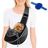 Large Pet Dog Sling Carrier Pocket Adjust Strap Anti-Falling Design Breathable Mesh Travel Safe Sling Bag Carrier for Dogs Cats