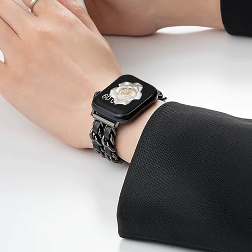 Correa metálica y cuero 22mm para Smartwatch ID208 Plus miniatura 4