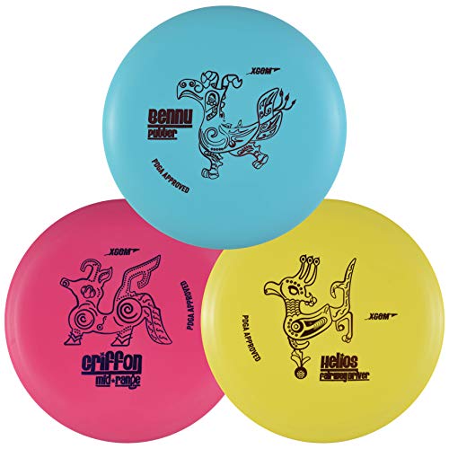 X-COM Disc Golf Beginner Starter Set with 3 Discs