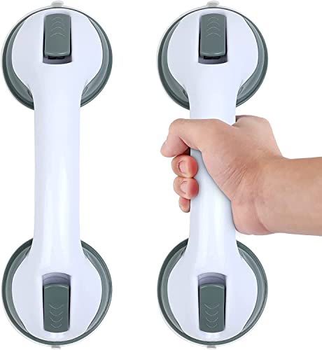 JOLIGAEA 2 PCS Ventouse de Poignée Douche, Poignée de Sécurité Portable, Poignées de Douche Sans Perçage, Barres d'appui de Salle de Bain Antidérapante pour Salle de enfants et personnes âgées
