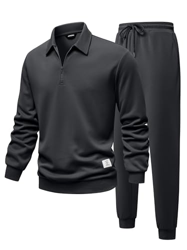 JMIERR Men's Track Suit Set with Joggers