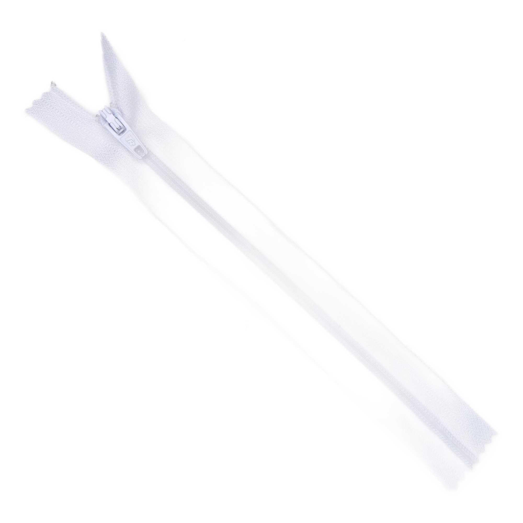 6 Inch 15cm Zip No3 456D, 0101 Bright White, 2