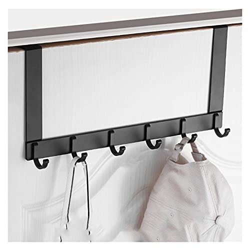 Perchero montado en la pared sobre la puerta, ganchos para colgar sin perforaciones, organizador de toallas para colgar sobre la puerta, para baño, dormitorio, colgar ropa, bolsa, toalla, perchero