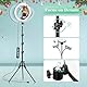 LED Ringlicht mit Stativ Handy 10 Zoll - 40 RGB-modi Dimmbare Selfie Licht Ringleuchte Ring Light Lichtring Ringlampe - Handystativhalter mit Lampe für Smartphone Kamera YouTube Vlog Fotografie