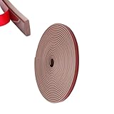 高い柔軟性シリコーン素材 ドア すきま風防止 防音パッキン 引き戸 扉 玄関用すきまテープ 防音戸当たりテープ 気密 断熱 静音テープ 気密防水パッキン 窓用エアコンや空気清浄機に適用 ホワイト 全長は約6メートル*9mm(幅)*2mm(厚さ) ブラウン