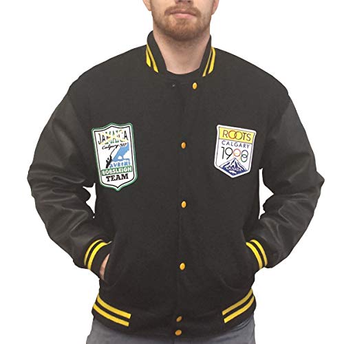 Image of My Party Shirt Irv Blitzer Jamaican Bobsled Team Varsity Jacket - Everyday Wear & Costume Coat - Sports 90s Movie Gift Black