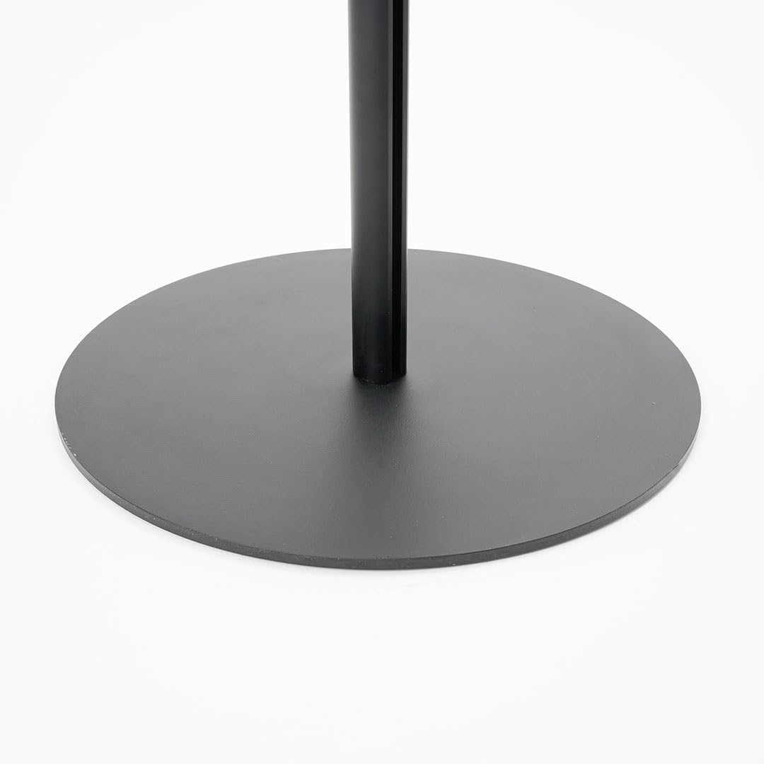 Danieli - Porta Depliant da Terra in Acrilico Trasparente A4 con 4 tasche, per Riviste e Brochure. Porta Volantini Resistente da Utilizzare come Espositore per Ufficio e Negozi. (Alluminio Nero)