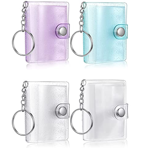 VICDUEKG 4 llaveros mini fotos, álbum de fotos pequeño, 20 fotos portátil de 2 pulgadas, regalo perfecto para mujeres y hombres, 4 colores Cover