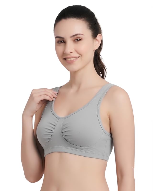 scoopy Women's Wonder Cotton Non-Padded Wire Free Non-Padded, Full-Coverage, Sports, Seamless Bra-picture-20
