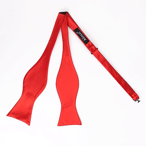 Image of Alizeal Mens 2pcs Solid Self-tied Bow Tie Set