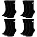 Nike 6 Paar Everyday Lightweight Crew SX7676 Tennis Socke weiß schwarz grau, Farbe:Schwarz, Größe:42-46