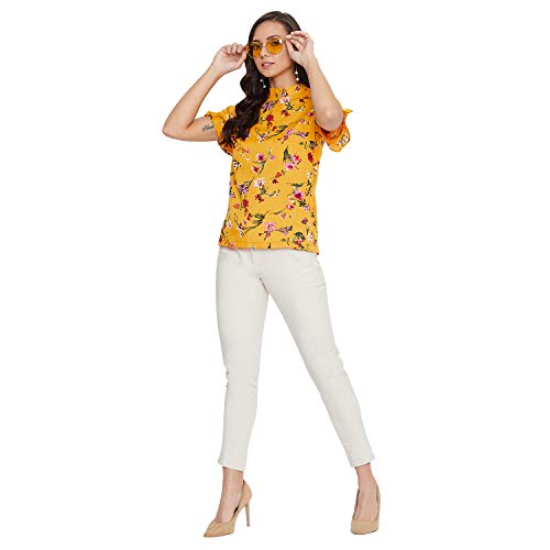 Image of STALK-Pretty in Floral Mustard Top