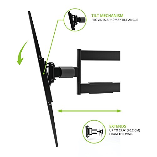 Kanto R500 Recessed In-Wall Full Motion Articulating TV Mount for 46-inch to 80-inch TVs | Ultra Low Profile | Swivel and Tilt Capable | Cable Management for Clean Setup by Kanto - Used condition - Image 3