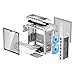 immagine 19Cooler Master MasterCase H500P Mesh White Case per PC 'E-ATX, ATX, mATX, mini-ITX, RGB LED, Pannello Laterale in Vetro Temperato' MCM-H500P-WGNN-S00