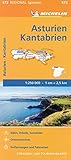 Michelin Asturien, Kantabrien: Straßen- und Tourismuskarte 1:250.000 (MICHELIN Regionalkarten)