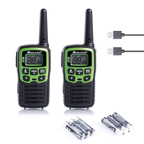Midland XT30 16channels 446.00625 – 446.09375MHz Negro, Verde Two Way radios   Walkie Talkie (AAA, 48 x 32 x 90 mm, 75 g)