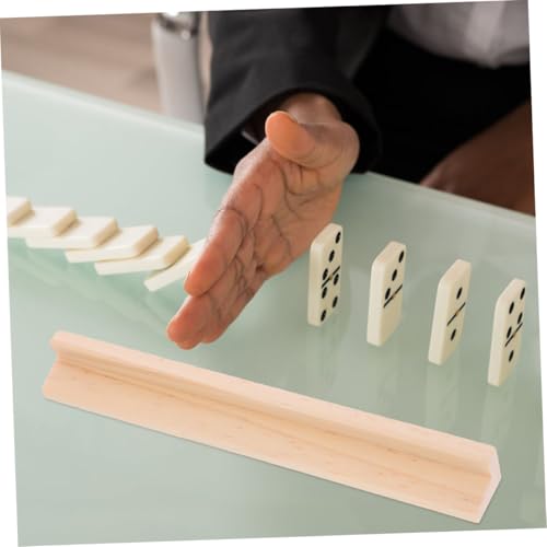 Base de madera para fichas de dominó, 20 piezas miniatura 6