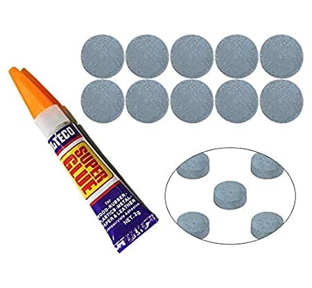 KBA Combo of Snooker Billiard Leather Grey Pool Cue Tip 9mm with Glue Gel (B09JSTK77T) Amazon Price History, Amazon Price Tracker