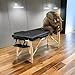 Higliocas Massage Table Portable Lash Bed: Foldable Physical Therapy Table for Spa Tattoo (Black)