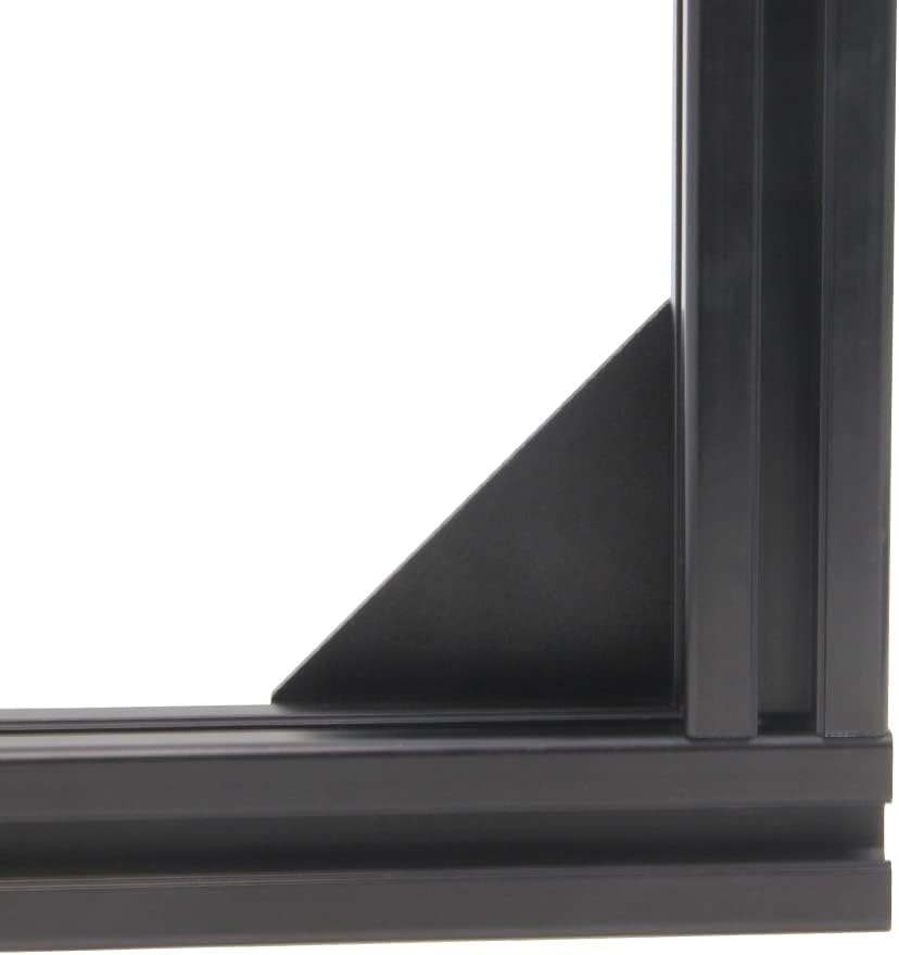 8PCS Corner Bracket Plate Outside Joining Plate for 4040 Series Aluminum Profile 3D Printer Frame (L-Black-4040)
