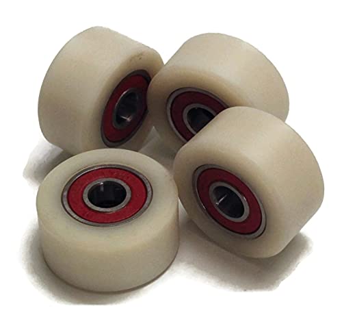 Smart Machines Nylon-Polyamid-Rollen, Durchmesser: 40 mm, Breite: 20 mm, 10-mm-Lager, präzise hergestellt in der EU, 4 Stück