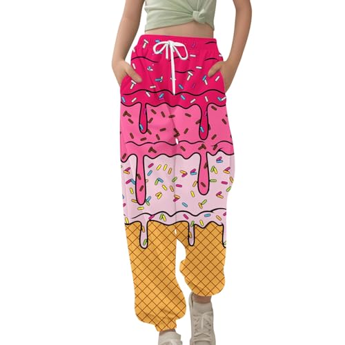 Genérico Leggings Niña Pantalones Ropa Deportiva para niños Pantalone Niñas Acampanados Yoga con Bolsillos y Detalle en V Campana Deportivos Danza, Uso Diario