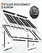 Metal Awning for Door Entrance, 54x24 Inches Adjustable Angle Window Awnings for Patio, Sunsetter Shade Canopy Outdoor Exterior for Front Doors, Windows, Porches, Balconies, Black
