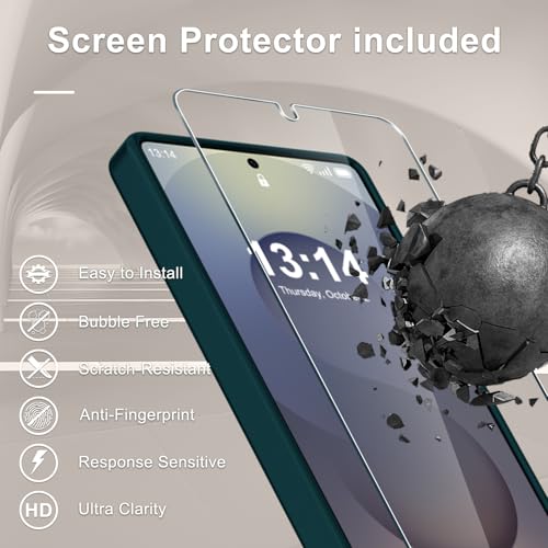 Image of for Samsung Galaxy S25 Ultra Case, Matte Magnetic Phone Cover, Blue | Fit for MagSafe, Screen Protector included, Shockproof Military Grade Protection, Translucent Frosted Back