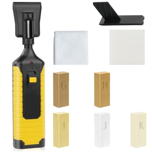 ACWOO Juego de Reparación para Laminado y Superficies de Madera, 5 Tonos Claros de Cera para Fundición, Kit Reparacion Suelo Laminado, Cera Reparación Madera, Cepillo y Esponja Abrasiva