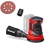 Einhell Cordless Random Orbital Sander 18V Power X-Change, Sander for Wood, Plastic and Metal, with Dust Collection, Without Battery TE-RS 18 Li-Solo with Dust Collection