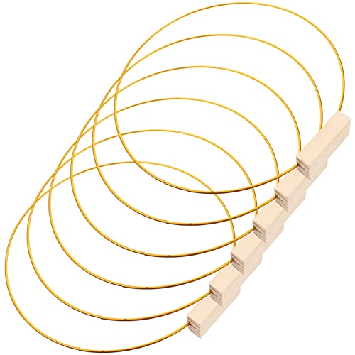 EPIGEIST 6set Floral Hoop Wreaths for Centerpieces Catcher with Base for Quinceanera and Wedding Decorations