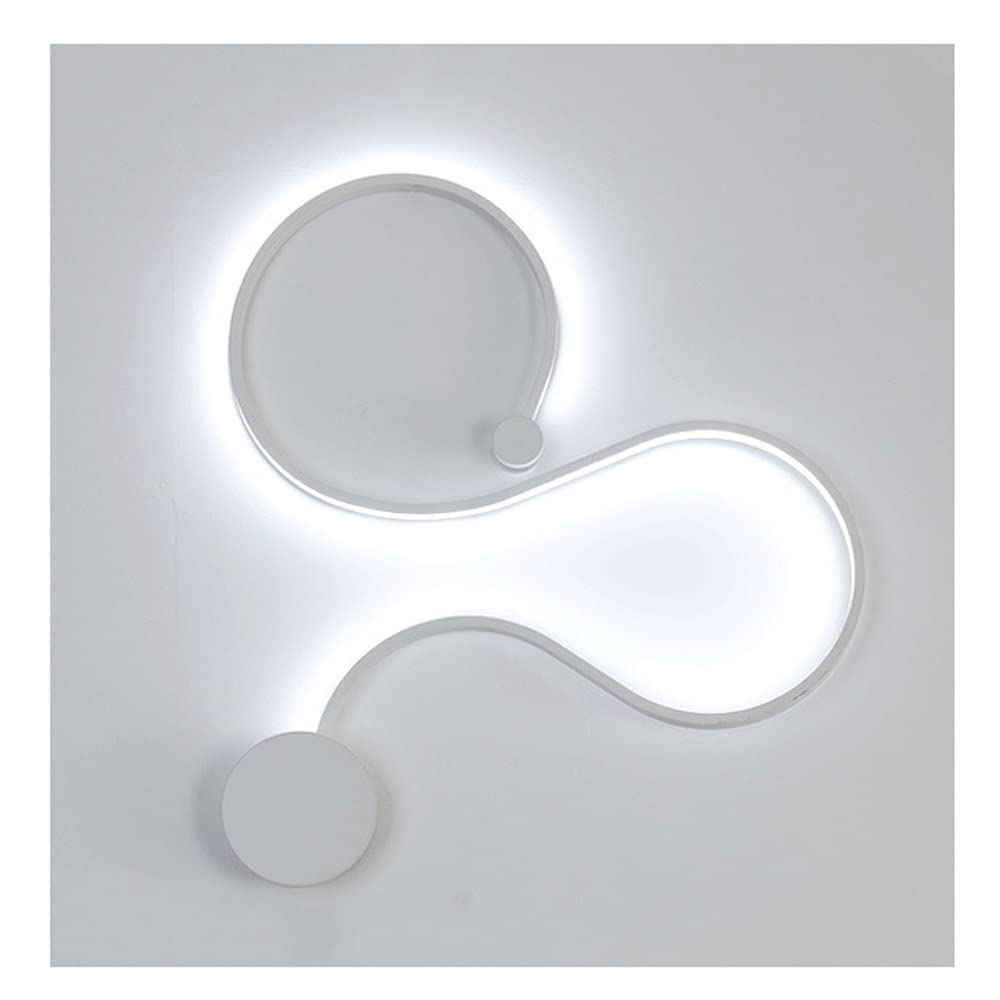 VDOQTLJT Snake Shaped Wall Lamp Sconce - Minimalist Light Fixture Indoor Decor Aluminum Compatible with Living Room Bedroom Kitchen Lámpara De Pared LED Chand(Cool light)