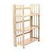 Premier Housewares Mobile con 3 scaffali in legno di albero della gomma, 96 x 70 x 30 cm