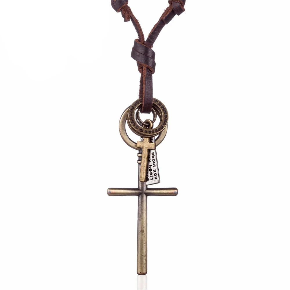 COOSTUFF ANNAGenuine Leather Necklace - Cool Punk Rock Jewelry - Choker Pendant Necklace (L008)