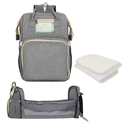 Diaper Bag Maternity Baby Nappy Backpack, Stroller Hook diaper backpack for mom(Gray)