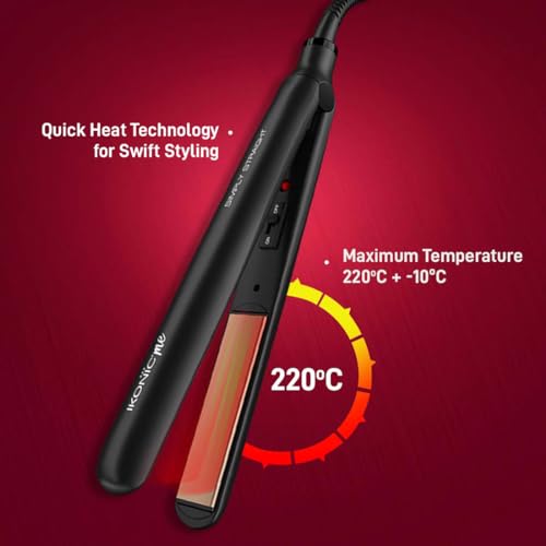 Ikonic Simply Straight Hair Straightener for Women Super Slim Rose Gold 1 inch Plates Compact Design Quick Heat Up Process Auto Controlled Heat Setting Suitable for all Hair... - Image 4