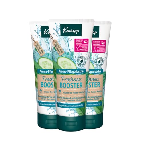 3x Kneipp Aroma Pflegedusche Freshness Booster Grüner Tee Gurke Menthol je 200ml