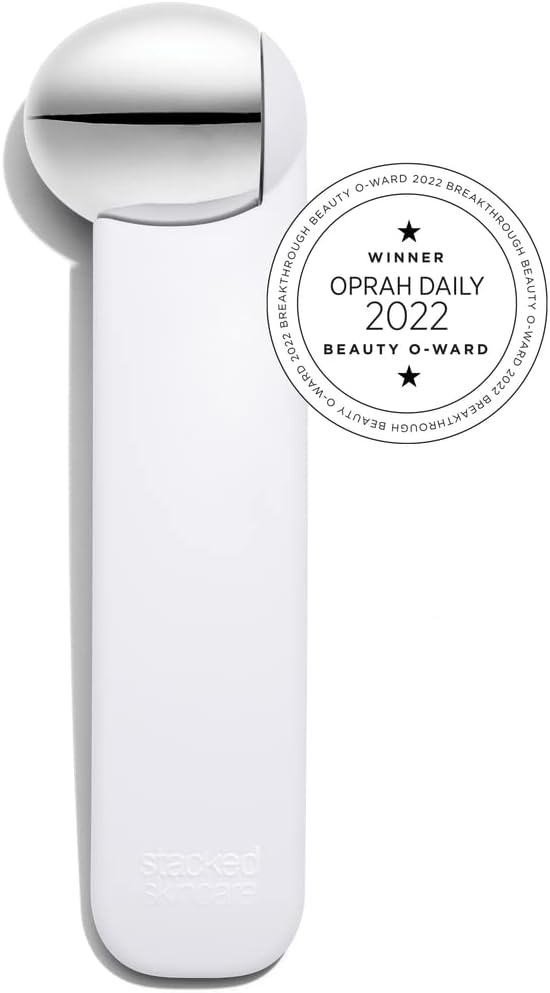 StackedSkincare Ice Roller and Face Massager - Aesthetician Developed Face Sculpting Tool for Under Eyes, Face, and Body, Calms Inflammation, Puffiness, and Eye Bags : Beauty & Personal Care