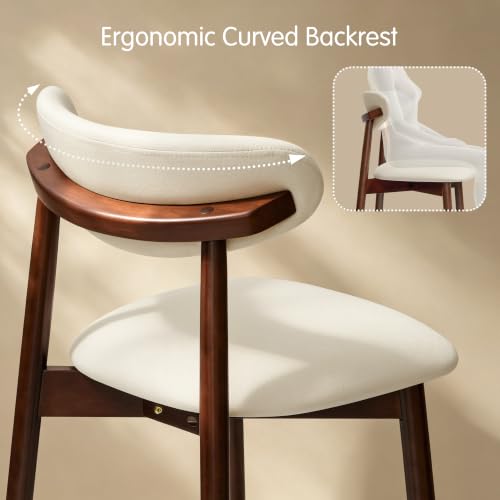 Dining Chairs Set of 4, Upholstered Wooden Dining Room Chairs, Mid…