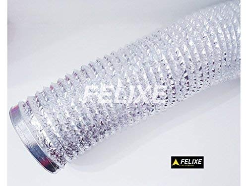 Felixe Aluminium Foil Flexible Chimney Pipe (Imported) 6 inch, 6 feet Long