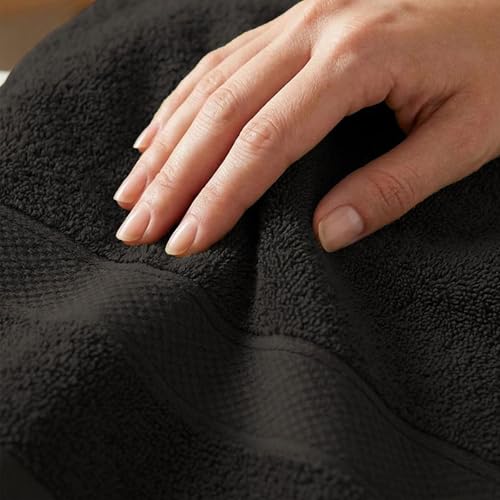 Trident 100% Cotton Bath Towel 70x140cm Black 1 Pieces - Image 6