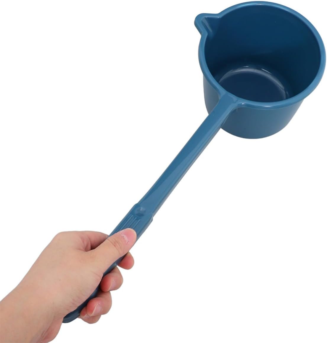 2Pcs Plastic Bath Ladles Long Handle Water Scoop, Hair Washing, Blue
