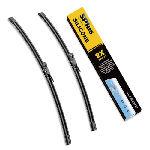 Image of 5 PLUS Premium Silicone Wiper Blades 2011-2026 Ford Explorer | 5 PLUS 26 inch+22 inch Wiper Blades Fits 2011-2026 Ford Explorer,Waterproof Rain Wiping,Streak-Free,Long Lasting Harsh Weather Design
